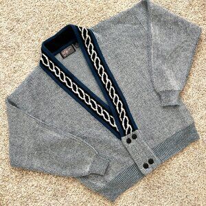 80's Cardigan - Anchor Blue - Mens Sweater - Mens - Size Medium